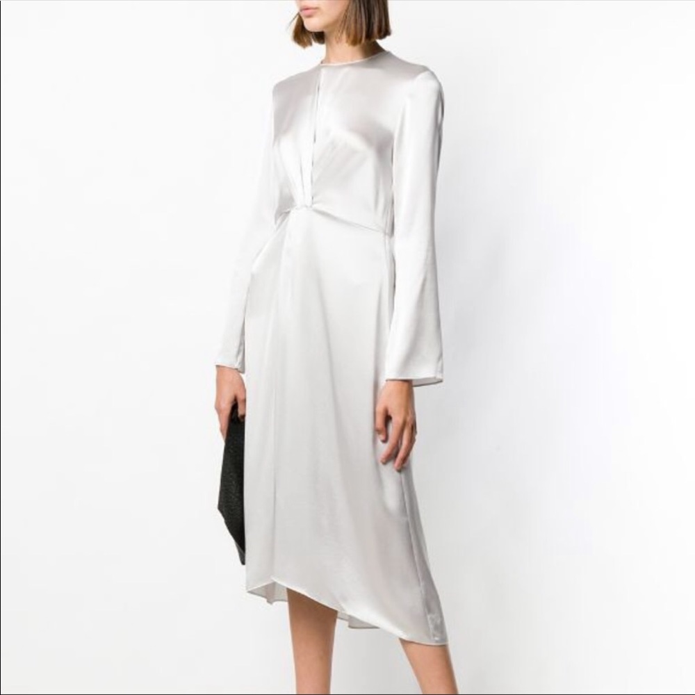 VINCE silk silver dress